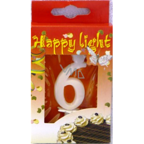 Happy light Cake candle number 6 in a box