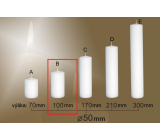 Lima Gastro smooth white pillar candle 50 x 100 mm 1 piece