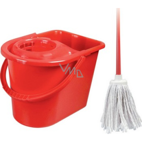 Spokar Cleaning set Cotton oval, bucket 14 l, wringer, stick, cotton mop 100 g