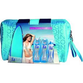 Fa Sport Double Power Cool Fresh shower gel 2 x 250 ml + deodorant spray 150 ml + Etue, cosmetic set