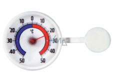 Schneider Window thermometer round, plastic, self-adhesive, 73 mm bimetallic BIM