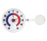 Schneider Window thermometer round, plastic, self-adhesive, 73 mm bimetallic BIM