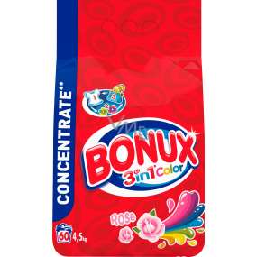 Bonux Color Rose 3in1 washing powder for colored laundry 60 doses of 4.5 kg