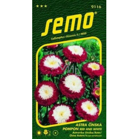 Semo Astra Chinese Pompon Red and White 0.5 g