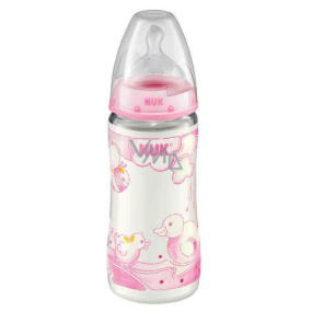 Nuk Bottle nursing pink silicone teat 0-6 months size 1 300 ml