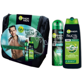 Garnier Men Duo shampoo 250 ml + deodorant spray 150 ml + bag, cosmetic set