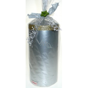 Lima Deluxe candle silver cylinder 70 x 150 mm 1 piece