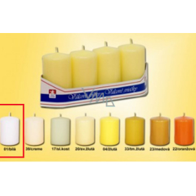 Lima Candle plain white cylinder 40 x 70 mm 4 pieces