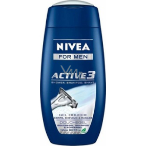Nivea Men Active 3 shower shampoo 250 ml + shaving gel cosmetic set