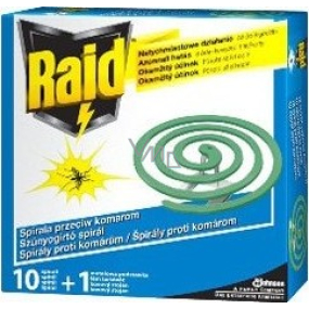 Raid Mosquito spirals 10 pieces