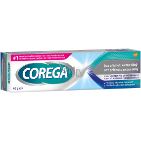 Corega Flavor-free cream extra strong for complete and partial dentures 40 g