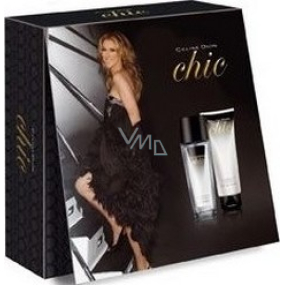 Celine Dion Chic perfumed deodorant glass for women 75 ml + body lotion 75 ml, cosmetic set