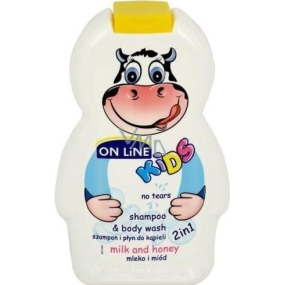 On Line Milk & Med 2 in 1 shower gel and hair shampoo for children 250 ml