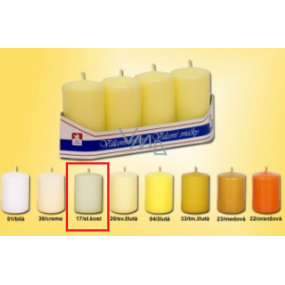Lima Candle smooth ivory cylinder 40 x 70 mm 4 pieces