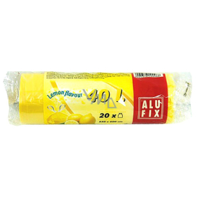 Alufix Aroma Lemon retractable garbage bags, 14µ, 40 liters, 53 x 60 cm, 20 pieces