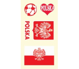 Arch Tattoo decals for face and body Poland flag 1 motif