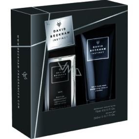 David Beckham Instinct perfumed deodorant glass for men 75 ml + shower gel 200 ml, cosmetic set