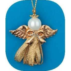 Angel with gold pearl for hanging 5 cm 6 pieces