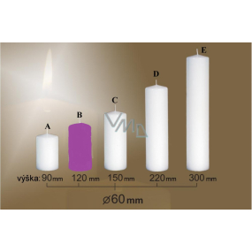 Lima Candle smooth medium violet cylinder 60 x 120 mm 1 piece