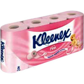 Kleenex Pink toilet paper 2 ply 8 rolls pink 180 snippets