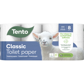 This Classic Toilet Paper 150 shreds 3 ply 8 pieces