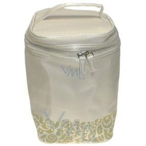 Etue Fabric with ornament, beige 15 x 20 x 13 cm