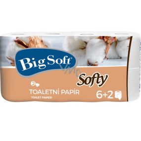 Big Soft Softy perfumed toilet paper white 2 ply 200 pieces 8 rolls