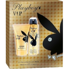 Playboy Vip for Her shower gel 150 ml + deodorant spray 150 ml, cosmetic set