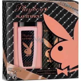 Playboy Play It Spicy perfumed deodorant glass for women 75 ml + deodorant spray 150 ml, cosmetic set