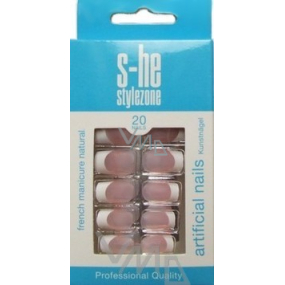 S-he Stylezone Artificial Nails artificial nails for French manicure 20 pieces