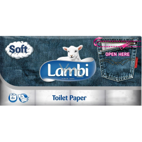 Lambi Soft toilet paper white 3 ply 150 pieces of 8 rolls