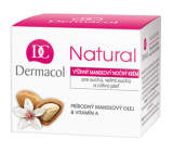 Dermacol Natural Nourishing almond night cream 50 ml for dry and sensitive skin