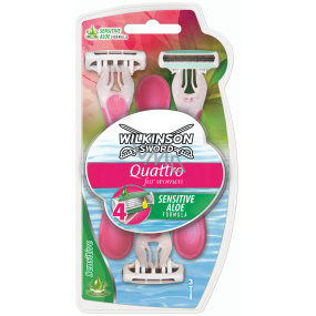 Wilkinson Quattro for Woman Sensitive razor 3 pieces