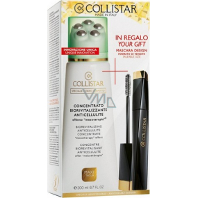 Collistar Biorivitalizing concentrate against cellulite 200 ml + Design mascara 11 ml, gift set
