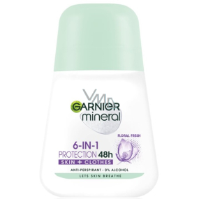 Garnier Mineral Protection Floral Fresh 48h ball antiperspirant deodorant roll-on for women 50 ml