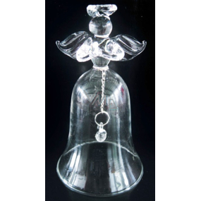 Angel bell made of glass 10 cm