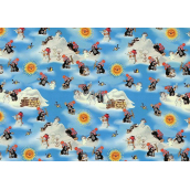 Nekupto Gift wrapping paper 70 x 200 cm Christmas Mole light blue 1 roll