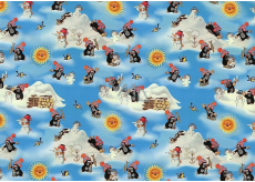 Nekupto Gift wrapping paper 70 x 200 cm Christmas Mole light blue 1 roll