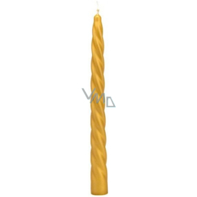 Lima Candle smooth metal gold cone twisted 22 x 250 mm 1 piece