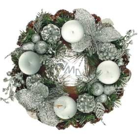 Advent silver wreath 28 cm 1 piece