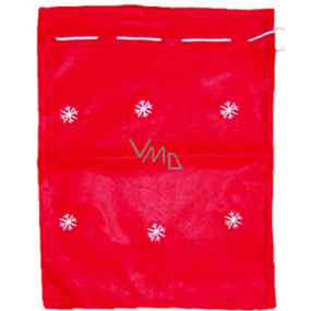 Mikuláš / Santa bag red with snowflakes 40 x 32 cm