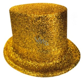 Carnival top hat 25 cm gold