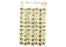 Sheet of Holographic Decorative Stickers Gold Stars 1 sheet