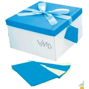 Angel Folding gift box with ribbon blue 25 x 25 x 14.5 cm 1 piece