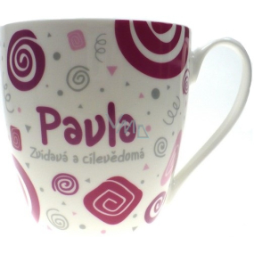 Nekupto Twister mug with the name of Paul pink 0.4 liter