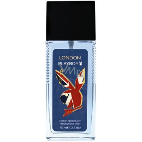 Playboy London perfumed deodorant glass for men 75 ml