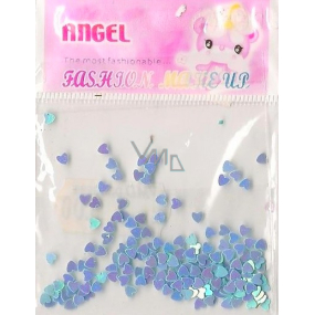 Angel Nail decorations hearts light blue 1 pack