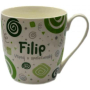 Nekupto Twister mug named Filip green 0.4 liter