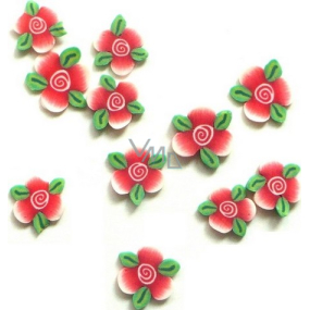 Professional Nail decorations flowers pink-green 132 1 pack