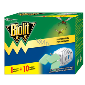 Biolit Electric mosquito vaporizer with pads 10 nights + spare cartridge 10 pieces